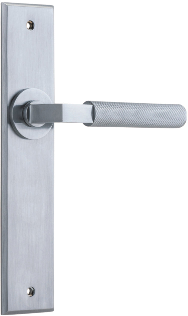 IVER BRUNSWICK DOOR LEVER HANDLE ON CHAMFERED BACKPLATE - CUSTOMISE TO YOUR NEEDS