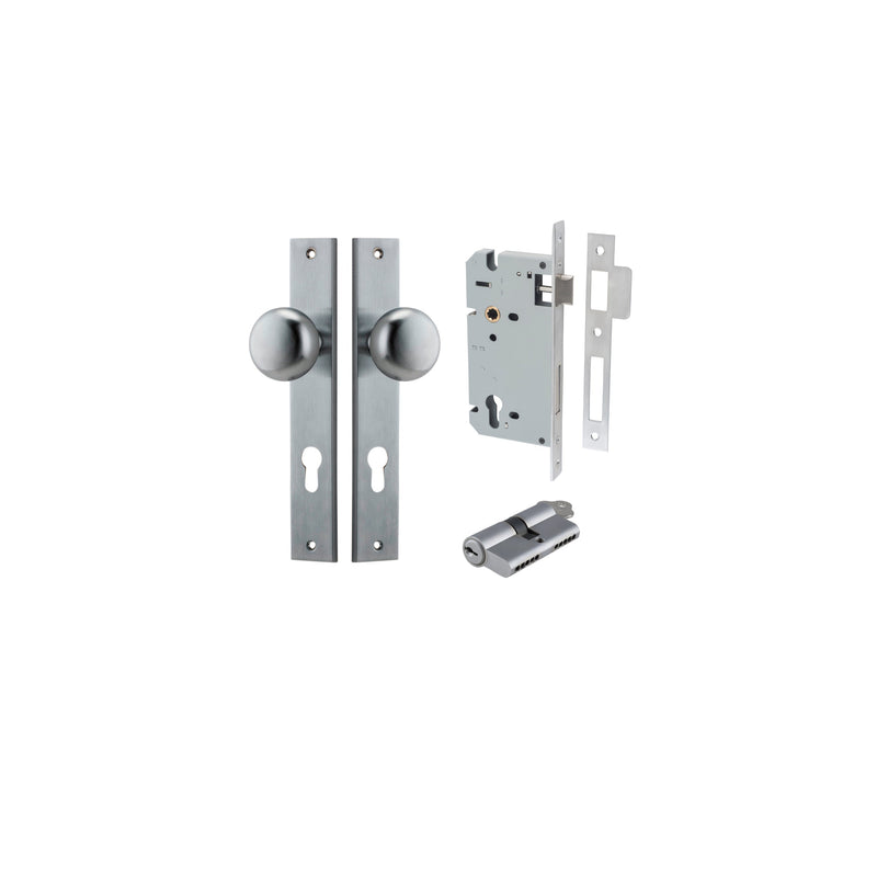 IVER CAMBRIDGE DOOR KNOB ON RECTANGULAR BACKPLATE - CUSTOMISE TO YOUR NEEDS