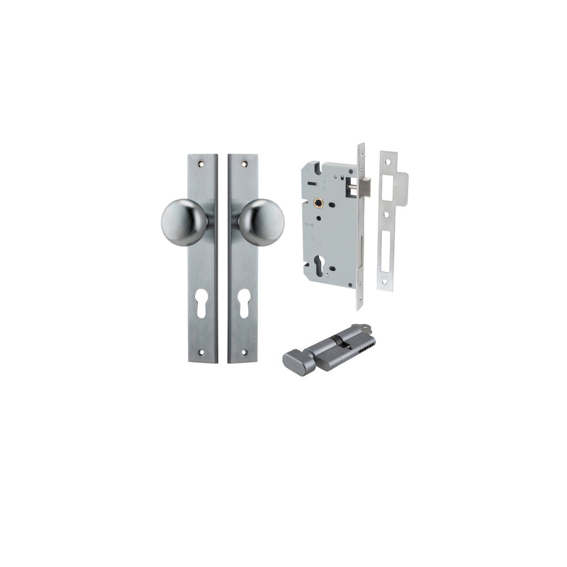 IVER CAMBRIDGE DOOR KNOB ON RECTANGULAR BACKPLATE - CUSTOMISE TO YOUR NEEDS