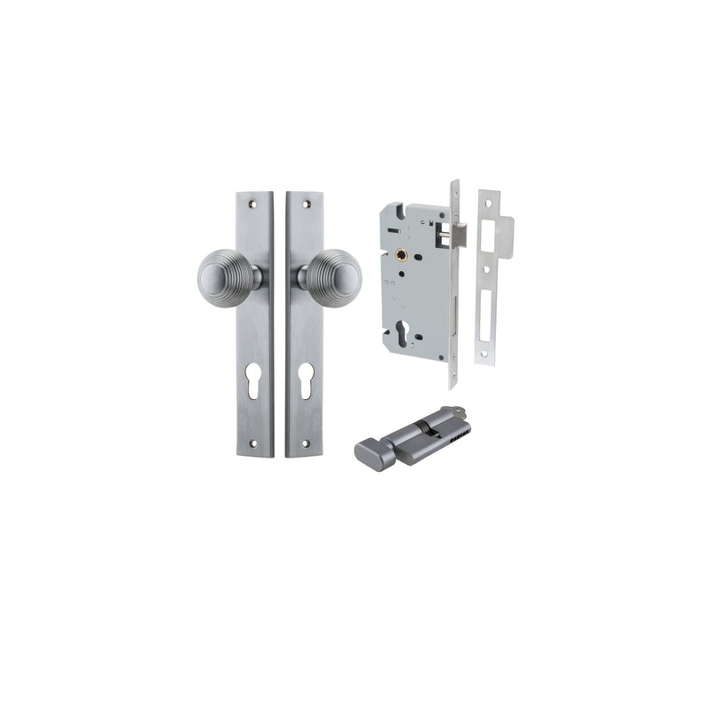 IVER GUILDFORD DOOR KNOB ON RECTANGULAR BACKPLATE - CUSTOMISE TO YOUR NEEDS