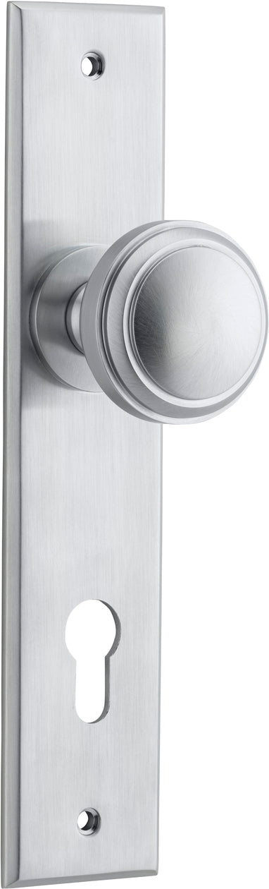 IVER PADDINGTON DOOR KNOB ON CHAMFERED BACKPLATE - CUSTOMISE TO YOUR NEEDS