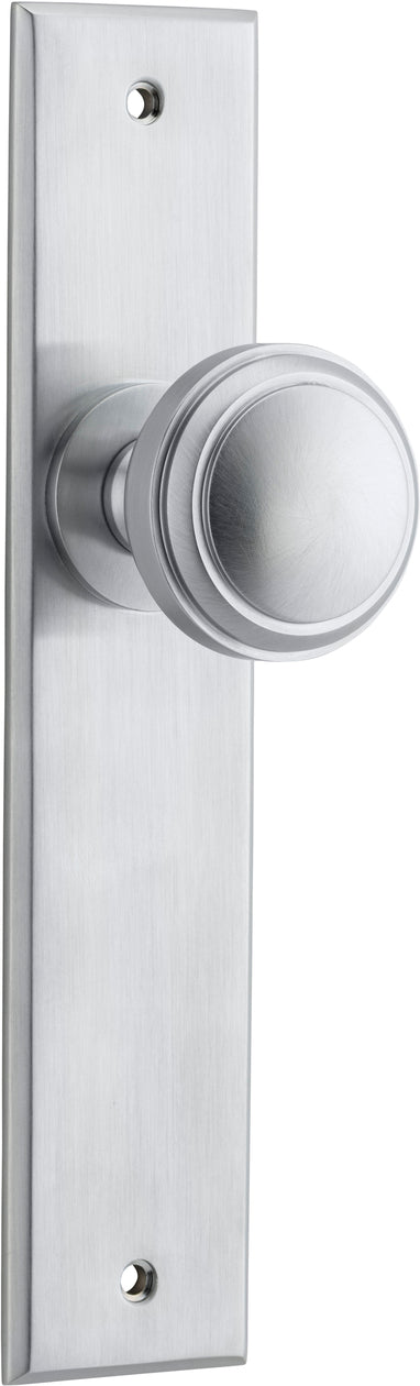 IVER PADDINGTON DOOR KNOB ON CHAMFERED BACKPLATE - CUSTOMISE TO YOUR NEEDS