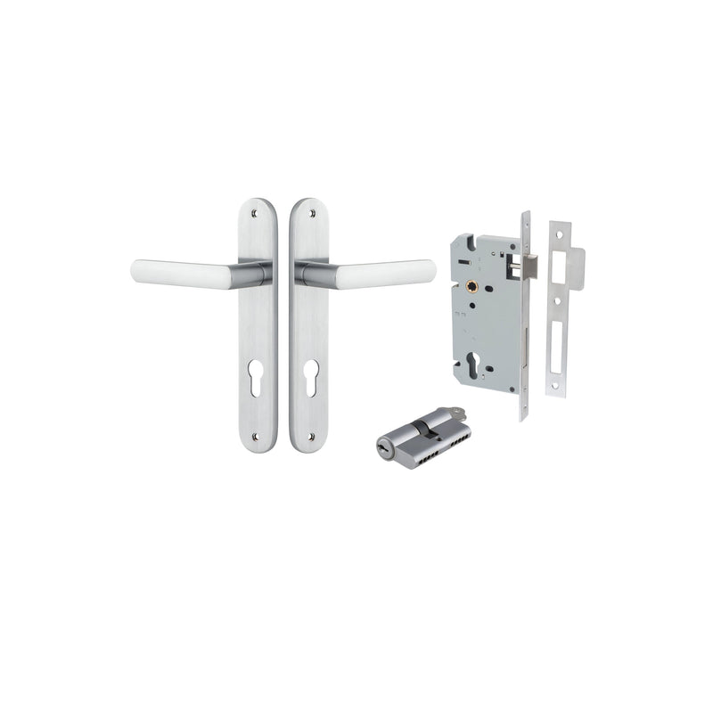 IVER OSAKA DOOR LEVER HANDLE ON OVAL BACKPLATE - CUSTOMISE TO YOUR NEEDS