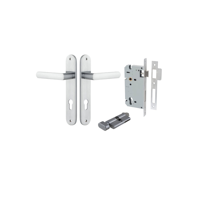 IVER OSAKA DOOR LEVER HANDLE ON OVAL BACKPLATE - CUSTOMISE TO YOUR NEEDS