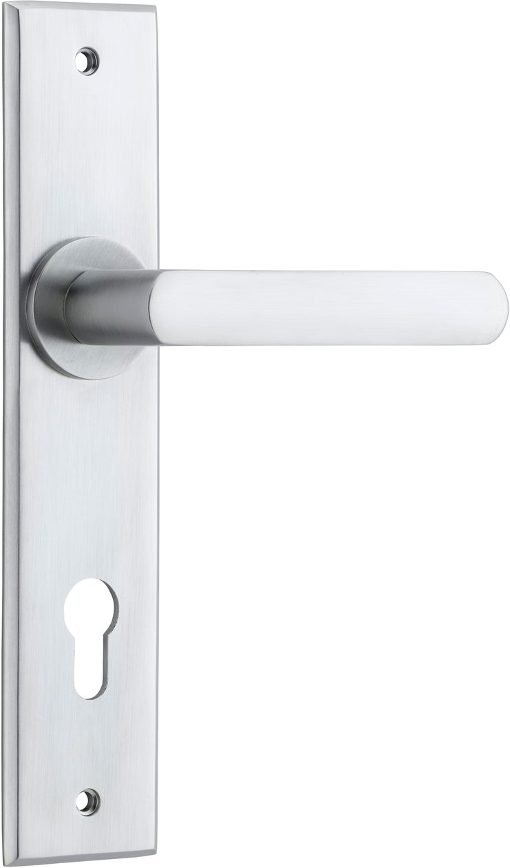 IVER OSAKA DOOR LEVER HANDLE ON CHAMFERED BACKPLATE - CUSTOMISE TO YOUR NEEDS