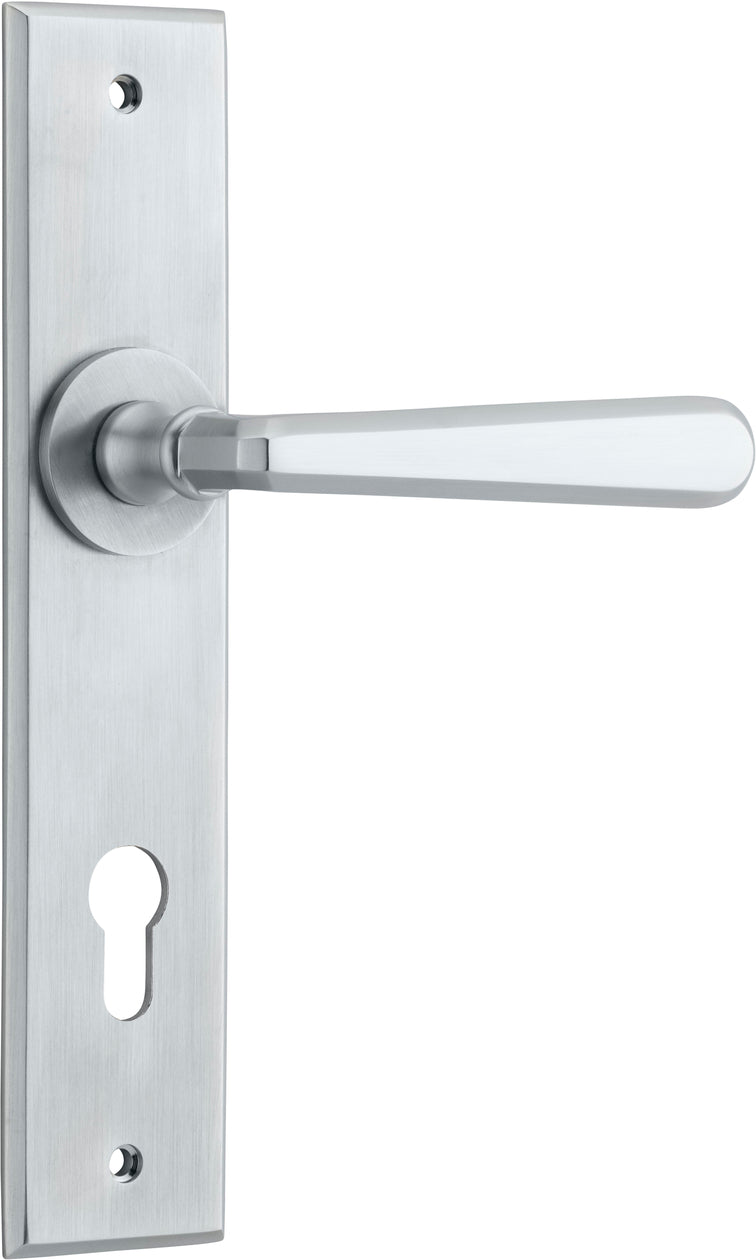 IVER COPENHAGEN DOOR LEVER HANDLE ON CHAMFERED BACKPLATE - CUSTOMISE TO YOUR NEEDS