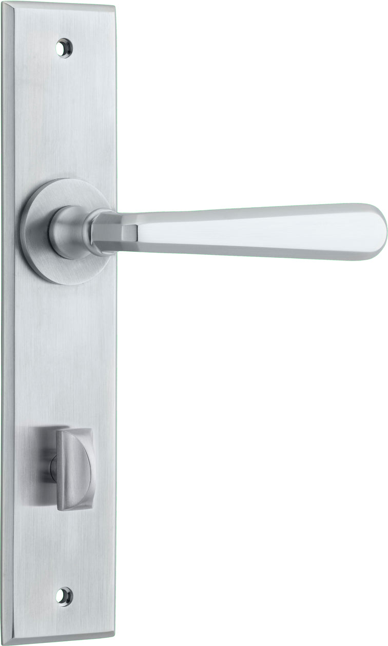 IVER COPENHAGEN DOOR LEVER HANDLE ON CHAMFERED BACKPLATE - CUSTOMISE TO YOUR NEEDS