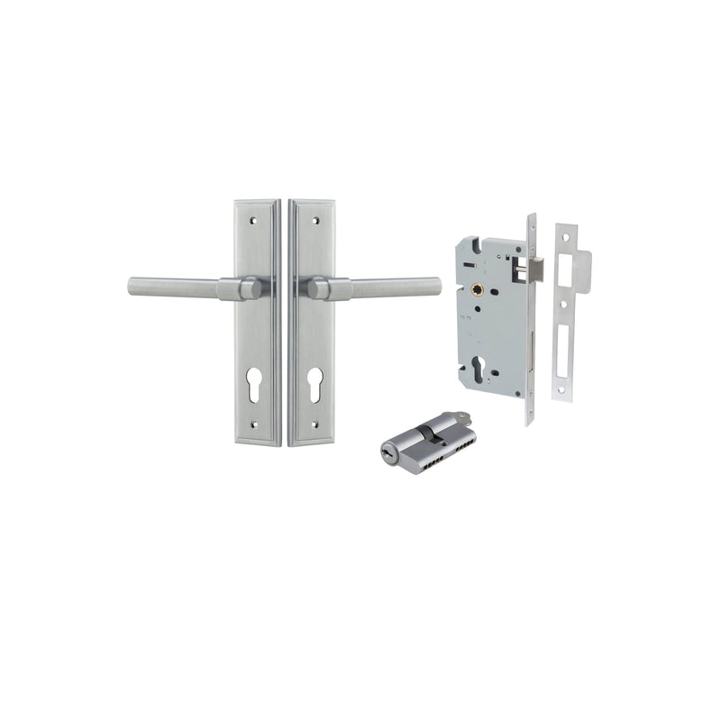 IVER HELSINKI DOOR LEVER HANDLE ON STEPPED BACKPLATE - CUSTOMISE TO YOUR NEEDS