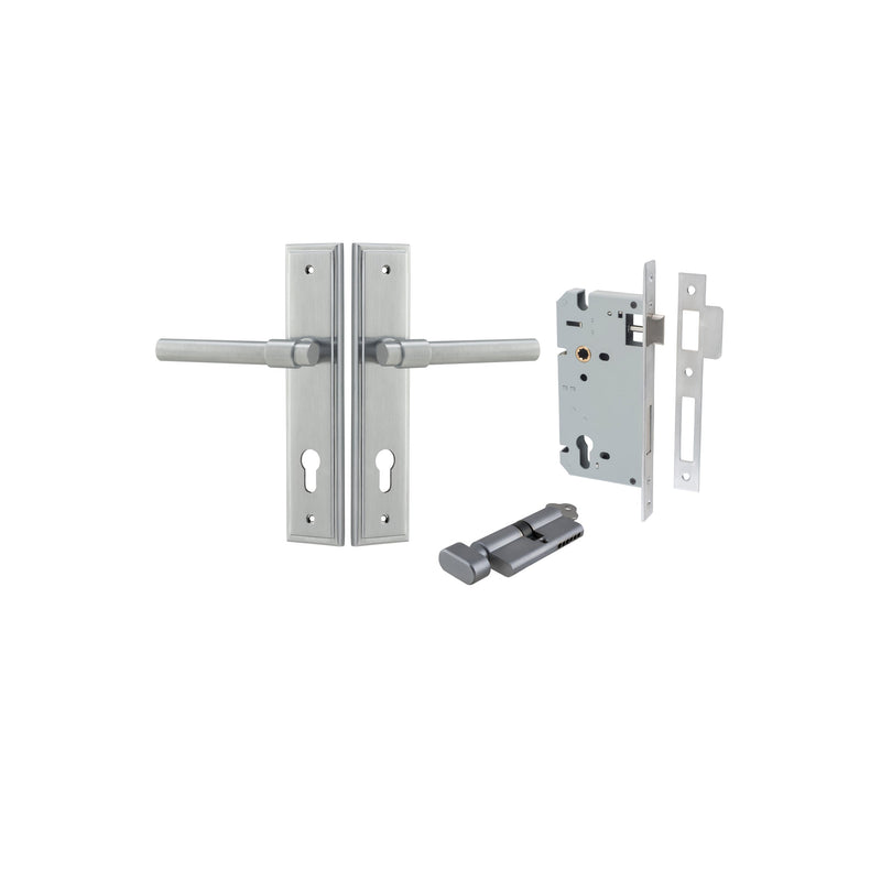 IVER HELSINKI DOOR LEVER HANDLE ON STEPPED BACKPLATE - CUSTOMISE TO YOUR NEEDS