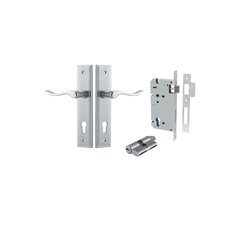 IVER STIRLING DOOR LEVER HANDLE ON STEPPED BACKPLATE - CUSTOMISE TO YOUR NEEDS