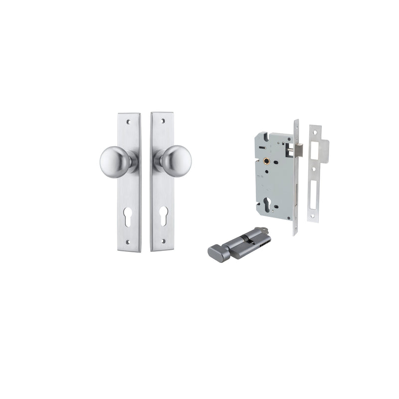 IVER CAMBRIDGE DOOR KNOB ON CHAMFERED BACKPLATE - CUSTOMISE TO YOUR NEEDS