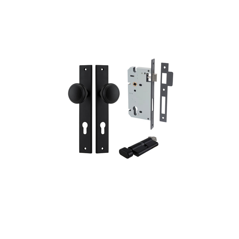 IVER PADDINGTON DOOR KNOB ON RECTANGULAR BACKPLATE - CUSTOMISE TO YOUR NEEDS