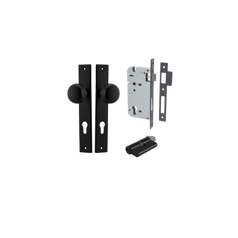 IVER CAMBRIDGE DOOR KNOB ON RECTANGULAR BACKPLATE - CUSTOMISE TO YOUR NEEDS