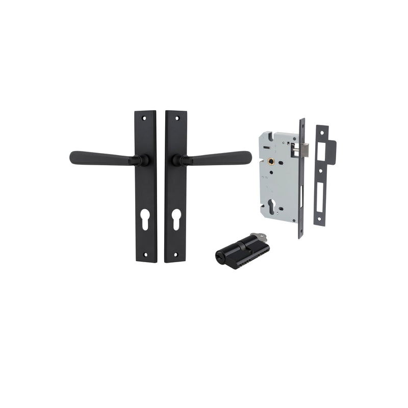 IVER COPENHAGEN DOOR LEVER HANDLE ON RECTANGULAR BACKPLATE - CUSTOMISE TO YOUR NEEDS