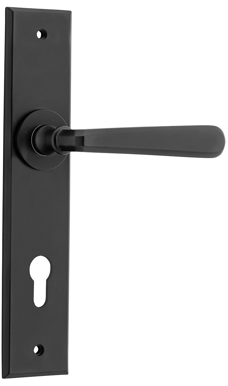 IVER COPENHAGEN DOOR LEVER HANDLE ON CHAMFERED BACKPLATE - CUSTOMISE TO YOUR NEEDS