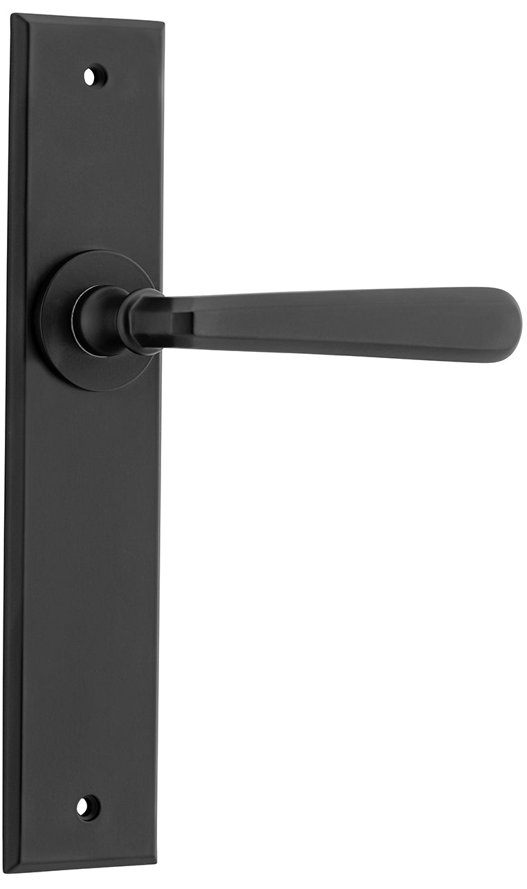 IVER COPENHAGEN DOOR LEVER HANDLE ON CHAMFERED BACKPLATE - CUSTOMISE TO YOUR NEEDS