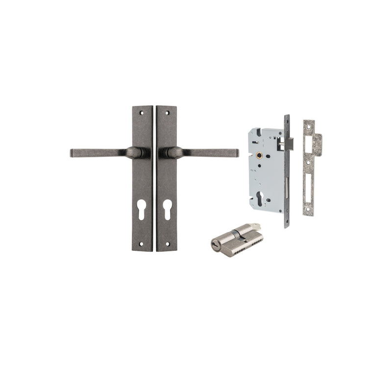 IVER ANNECY DOOR LEVER HANDLE ON RECTANGULAR BACKPLATE - CUSTOMISE TO YOUR NEEDS