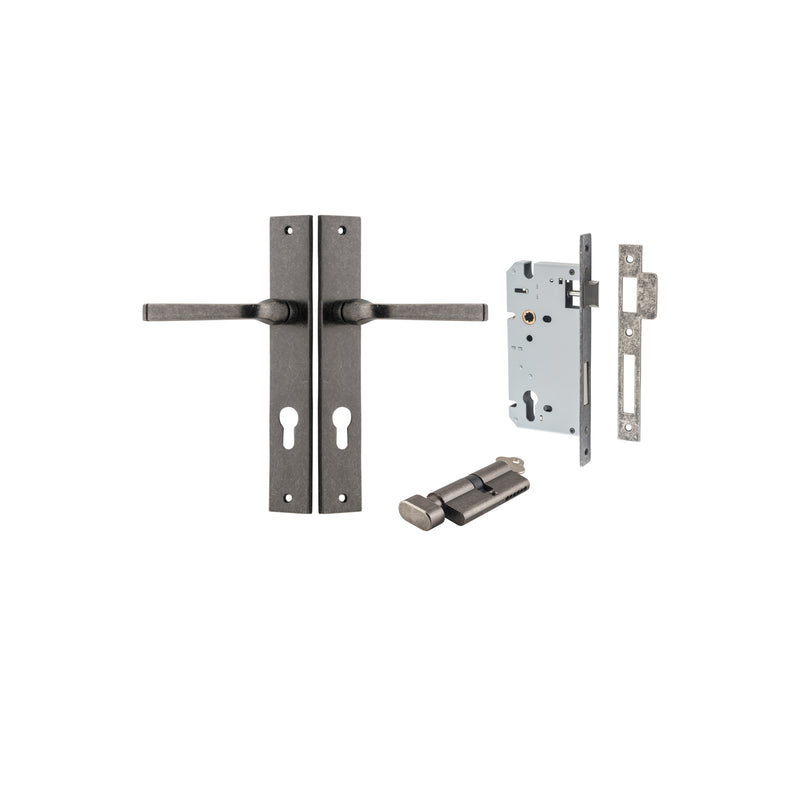 IVER ANNECY DOOR LEVER HANDLE ON RECTANGULAR BACKPLATE - CUSTOMISE TO YOUR NEEDS