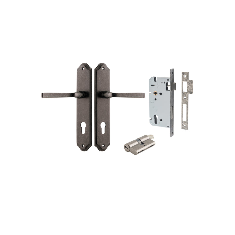 IVER ANNECY DOOR LEVER HANDLE ON SHOULDERED BACKPLATE - CUSTOMISE TO YOUR NEEDS