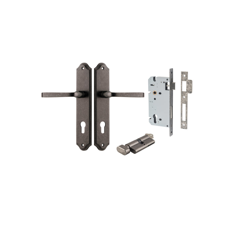 IVER ANNECY DOOR LEVER HANDLE ON SHOULDERED BACKPLATE - CUSTOMISE TO YOUR NEEDS