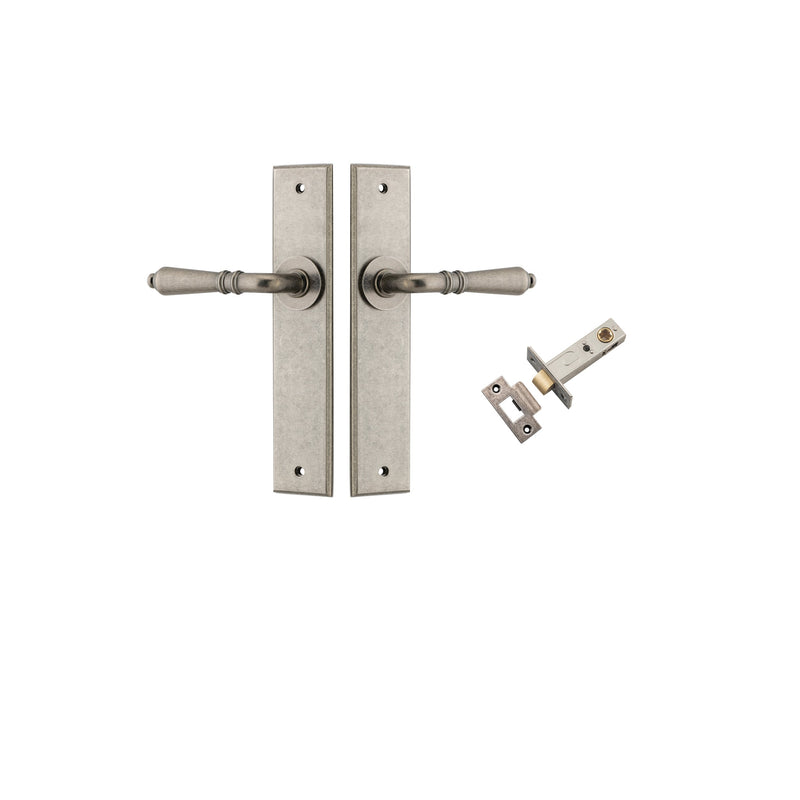 IVER SARLAT DOOR LEVER HANDLE ON CHAMFERED BACKPLATE - CUSTOMISE TO YOUR NEEDS