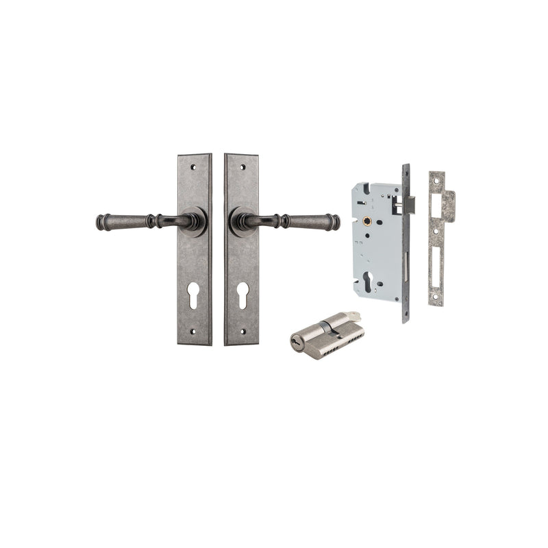 IVER VERONA DOOR LEVER HANDLE ON CHAMFERED BACKPLATE - CUSTOMISE TO YOUR NEEDS