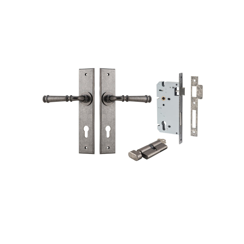 IVER VERONA DOOR LEVER HANDLE ON CHAMFERED BACKPLATE - CUSTOMISE TO YOUR NEEDS