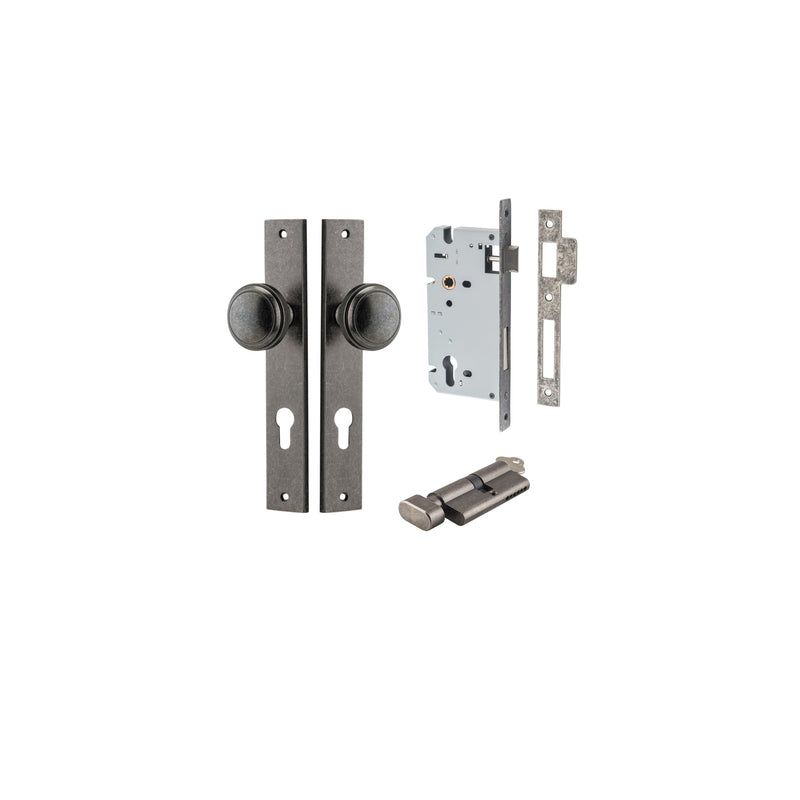 IVER PADDINGTON DOOR KNOB ON RECTANGULAR BACKPLATE - CUSTOMISE TO YOUR NEEDS