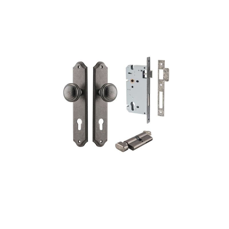 IVER PADDINGTON DOOR KNOB ON SHOULDERED BACKPLATE - CUSTOMISE TO YOUR NEEDS