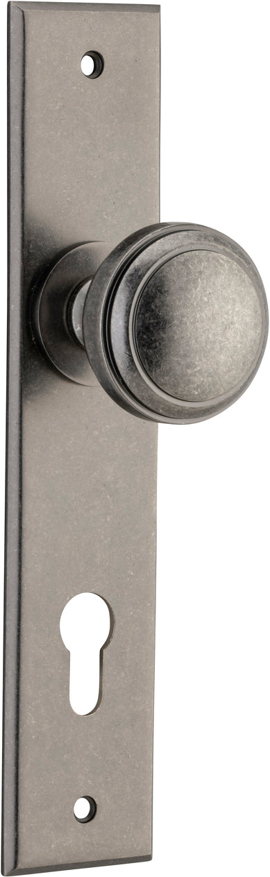 IVER PADDINGTON DOOR KNOB ON CHAMFERED BACKPLATE - CUSTOMISE TO YOUR NEEDS