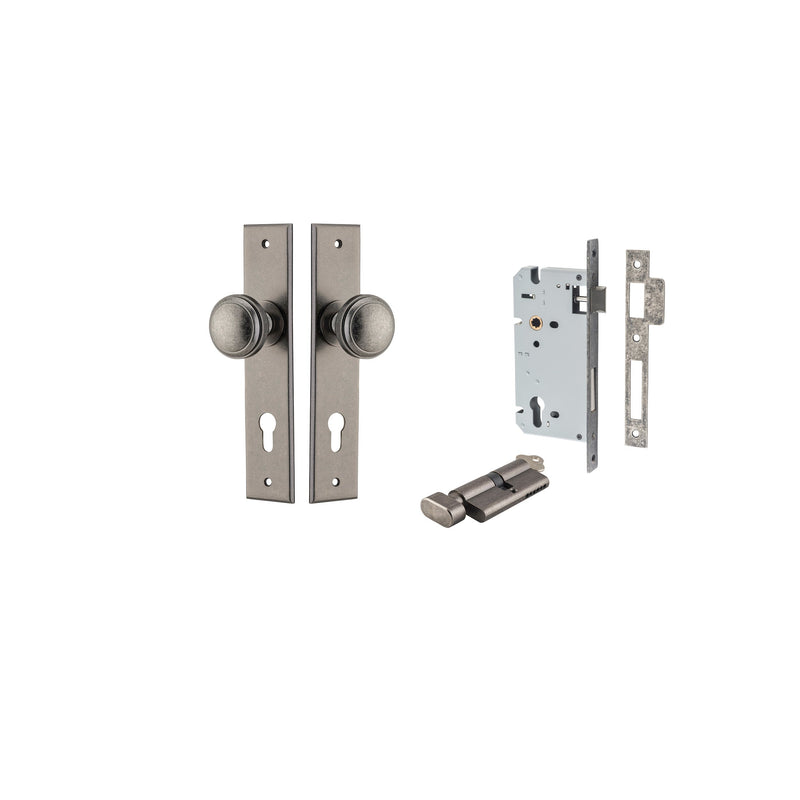 IVER PADDINGTON DOOR KNOB ON CHAMFERED BACKPLATE - CUSTOMISE TO YOUR NEEDS