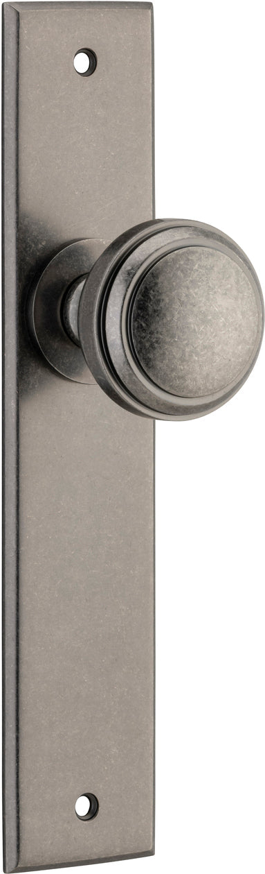 IVER PADDINGTON DOOR KNOB ON CHAMFERED BACKPLATE - CUSTOMISE TO YOUR NEEDS