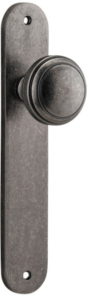 IVER PADDINGTON DOOR KNOB ON OVAL BACKPLATE - CUSTOMISE TO YOUR NEEDS