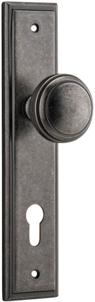 IVER PADDINGTON DOOR KNOB ON STEPPED BACKPLATE - CUSTOMISE TO YOUR NEEDS