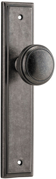 IVER PADDINGTON DOOR KNOB ON STEPPED BACKPLATE - CUSTOMISE TO YOUR NEEDS