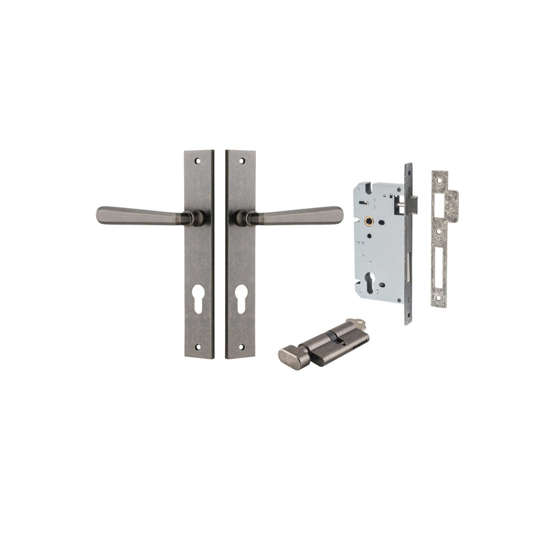 IVER COPENHAGEN DOOR LEVER HANDLE ON RECTANGULAR BACKPLATE - CUSTOMISE TO YOUR NEEDS