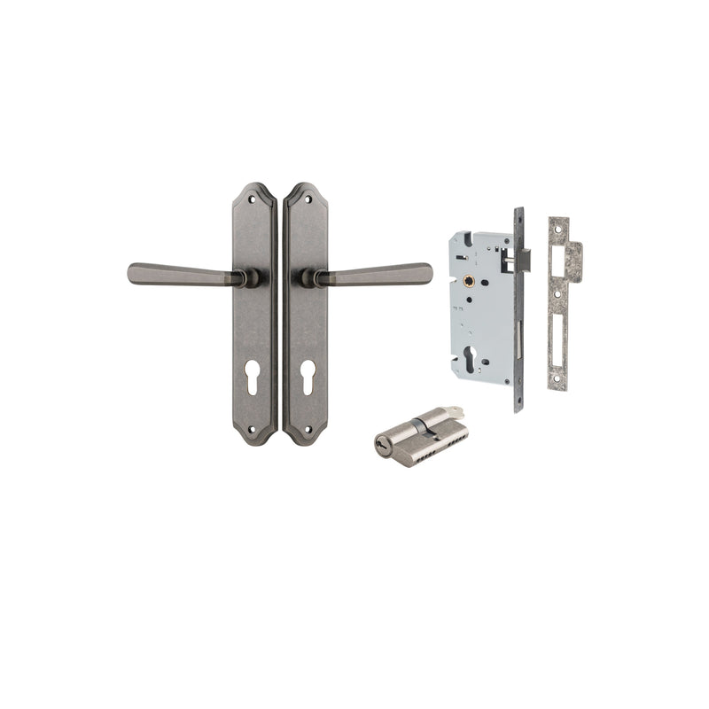 IVER COPENHAGEN DOOR LEVER HANDLE ON SHOULDERED BACKPLATE - CUSTOMISE TO YOUR NEEDS