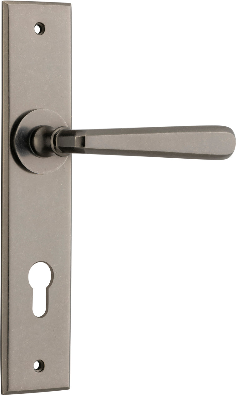 IVER COPENHAGEN DOOR LEVER HANDLE ON CHAMFERED BACKPLATE - CUSTOMISE TO YOUR NEEDS