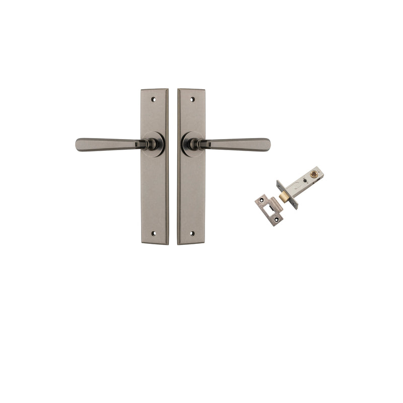 IVER COPENHAGEN DOOR LEVER HANDLE ON CHAMFERED BACKPLATE - CUSTOMISE TO YOUR NEEDS