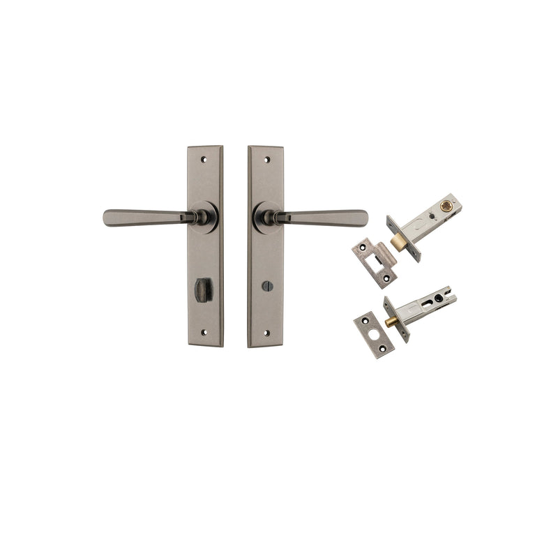 IVER COPENHAGEN DOOR LEVER HANDLE ON CHAMFERED BACKPLATE - CUSTOMISE TO YOUR NEEDS