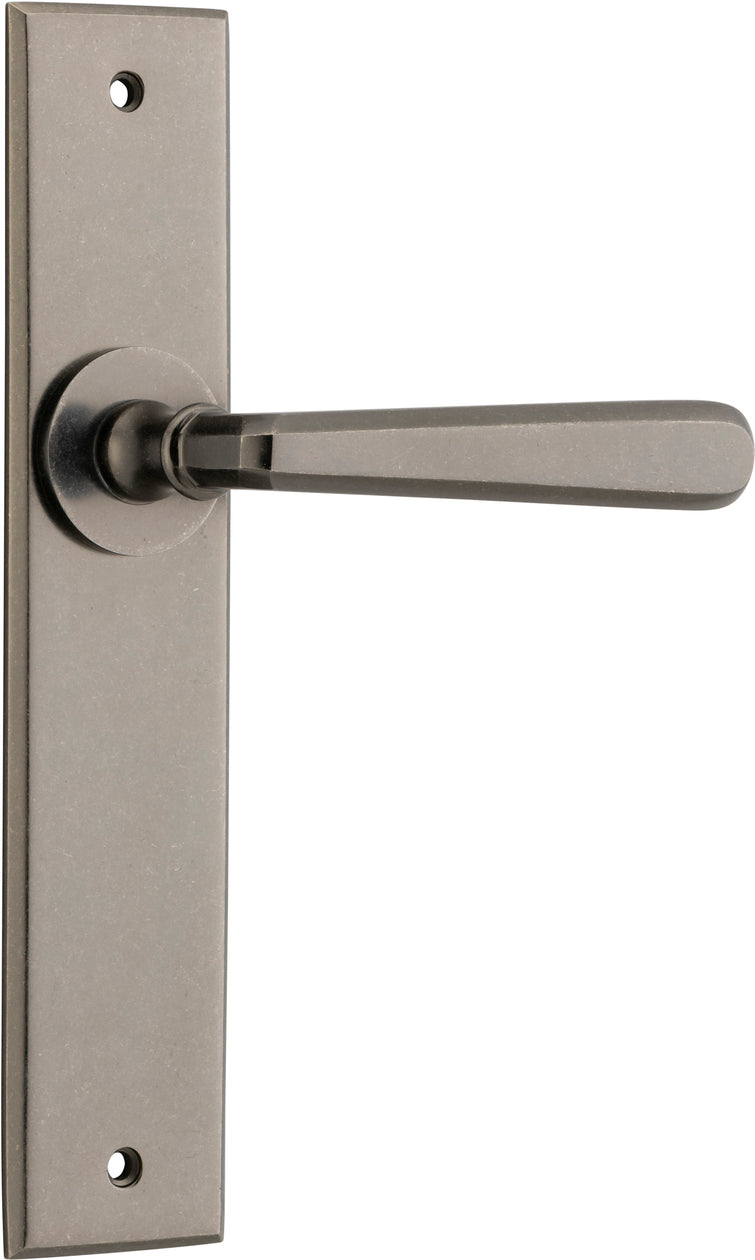 IVER COPENHAGEN DOOR LEVER HANDLE ON CHAMFERED BACKPLATE - CUSTOMISE TO YOUR NEEDS