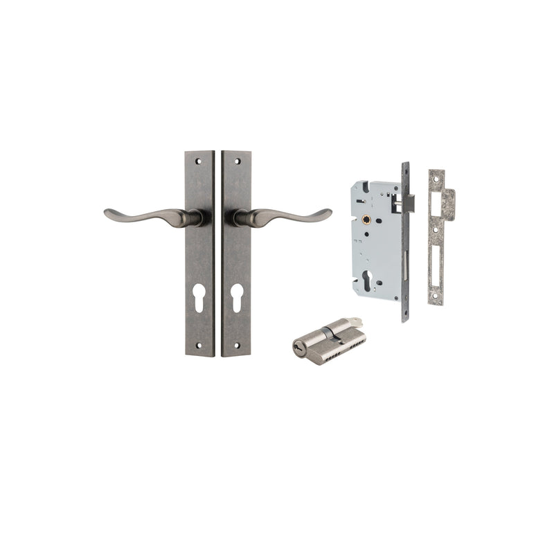 IVER STIRLING DOOR LEVER HANDLE ON RECTANGULAR BACKPLATE - CUSTOMISE TO YOUR NEEDS