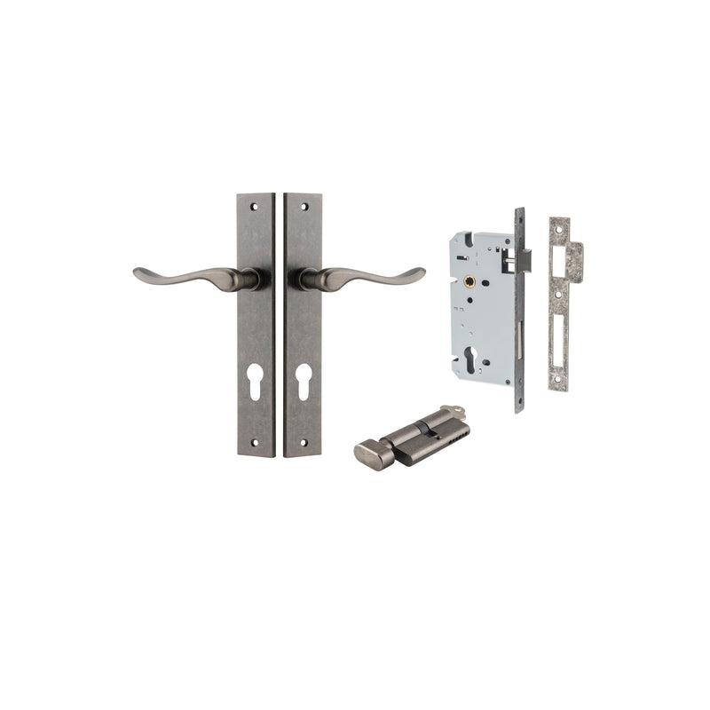 IVER STIRLING DOOR LEVER HANDLE ON RECTANGULAR BACKPLATE - CUSTOMISE TO YOUR NEEDS