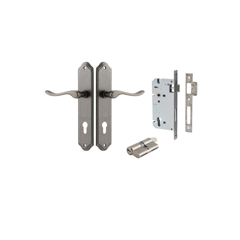 IVER STIRLING DOOR LEVER HANDLE ON SHOULDERED BACKPLATE - CUSTOMISE TO YOUR NEEDS