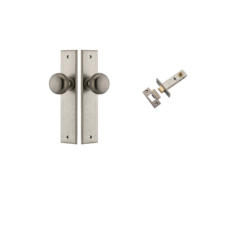 IVER CAMBRIDGE DOOR KNOB ON CHAMFERED BACKPLATE - CUSTOMISE TO YOUR NEEDS