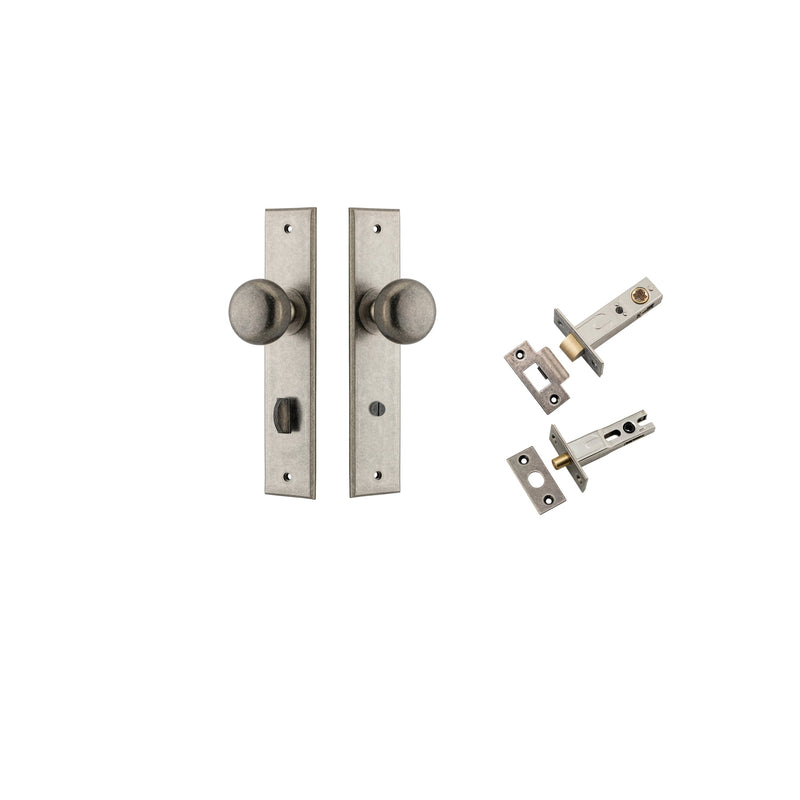 IVER CAMBRIDGE DOOR KNOB ON CHAMFERED BACKPLATE - CUSTOMISE TO YOUR NEEDS