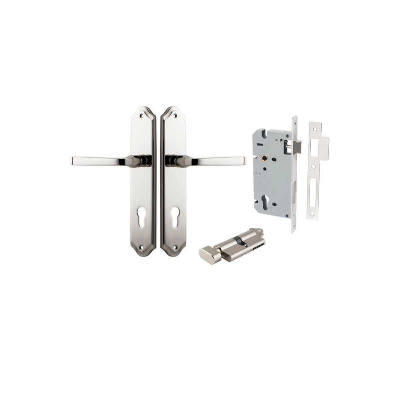 IVER ANNECY DOOR LEVER HANDLE ON SHOULDERED BACKPLATE - CUSTOMISE TO YOUR NEEDS