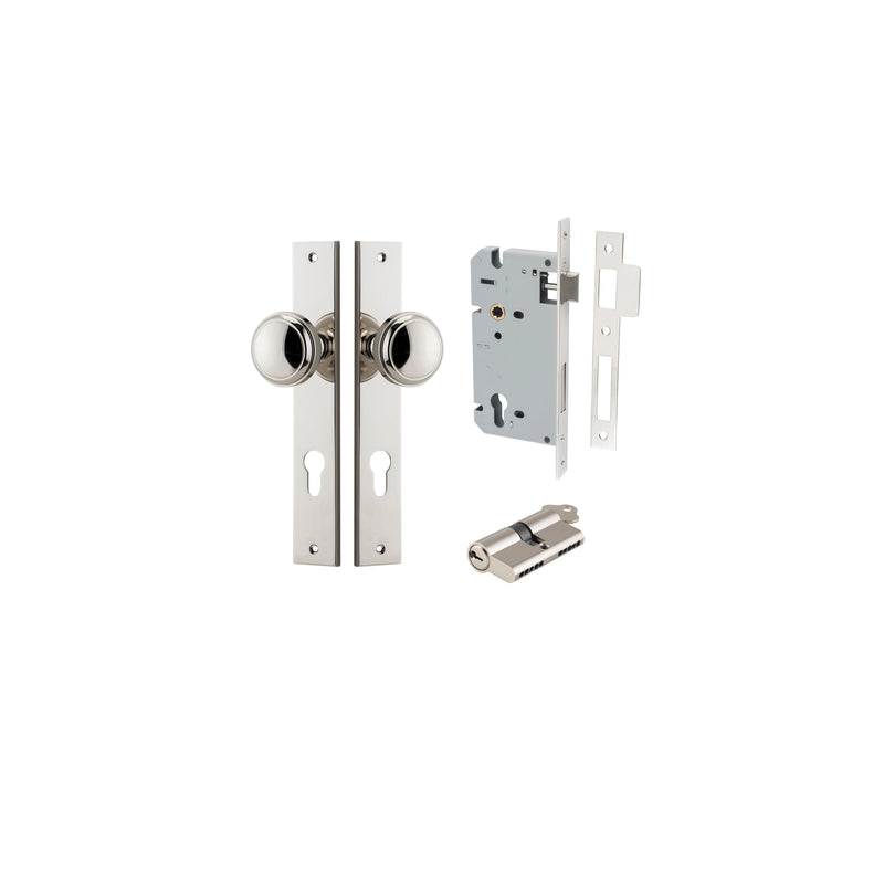 IVER PADDINGTON DOOR KNOB ON RECTANGULAR BACKPLATE - CUSTOMISE TO YOUR NEEDS