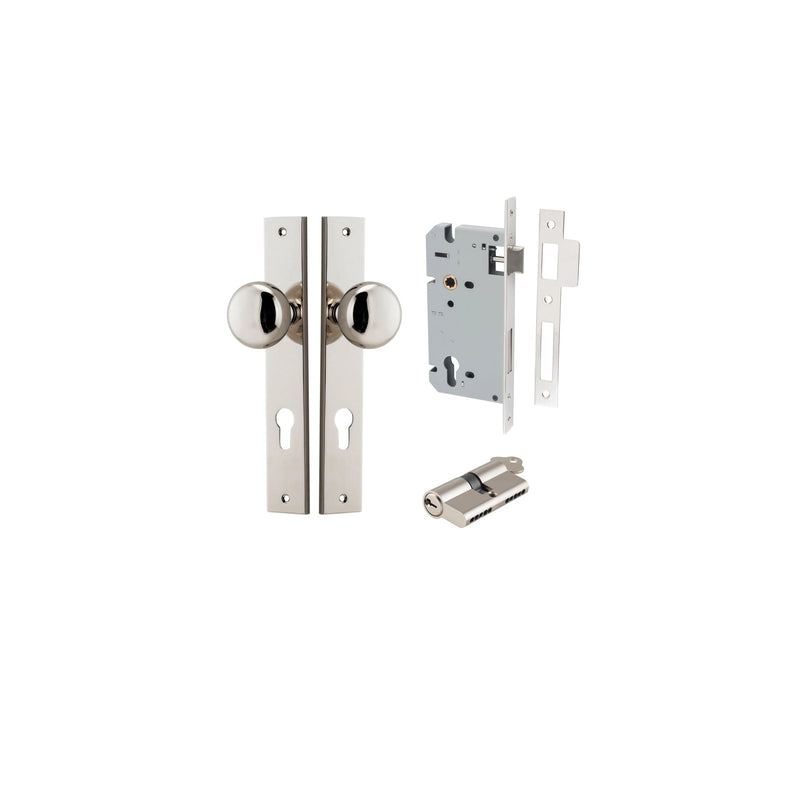 IVER CAMBRIDGE DOOR KNOB ON RECTANGULAR BACKPLATE - CUSTOMISE TO YOUR NEEDS