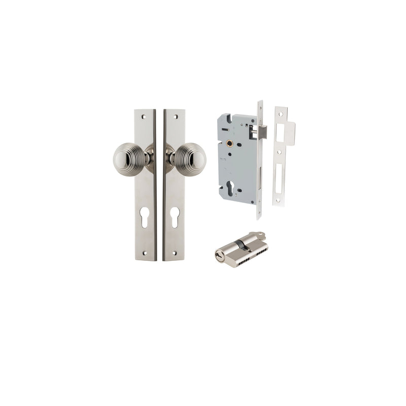 IVER GUILDFORD DOOR KNOB ON RECTANGULAR BACKPLATE - CUSTOMISE TO YOUR NEEDS